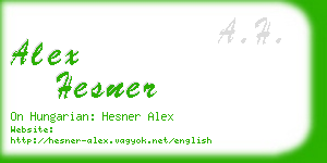 alex hesner business card
